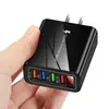 Carregador de celular com display digital 4USB regulamentações europeias e americanas cabeça de carregamento multiportas com display atacado transfronteiriço