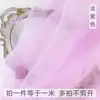 Tejido de gasa de organza encriptada verde gasa suave retazos de tela para manualidades Hanfu ceremonia de boda fondo de escenario fotografía tela suave