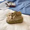Zapatos pequeños de cuero para niña estilo coreano, nueva colección primavera/otoño 2026, zapatos de princesa para niños con estampado floral, zapatos para bebé de suela suave para niñas pequeñas