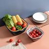 Set de seis piezas de cesta para escurrir fregadero, cesta multifuncional para verduras de cocina, escurridor de doble capa, cesta para frutas, cesta para escurrir
