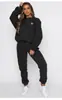 Alo Ropa de Otoño e Invierno Europea y Americana Cálida Estampada de Cuello Redondo Conjunto de Pantalones Sudadera de Moda Casual para Mujer Traje de Mujer