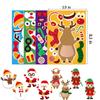 CM2308010 dibujos animados infantiles Navidad anciano árbol rompecabezas interactivo padre-hijo pegatinas faciales DIY