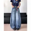 Jeans Retro Americanos con Bigotes de Gato Lavados Pierna Curva Versátiles Casuales Calle 2026 Pantalones de Pierna Ancha