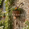 Maceta de Hierro con Florero Vintage para Bicicleta, Colgante de Pared para Plantas Verdes, Decoración de Pared Exterior para Jardín