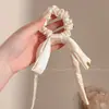 Goma para el Cabello Floral Estilo Francés para Mujer, Elegante Cuerda para Cola de Caballo, Banda de Goma de Alta Elasticidad que No Daña el Cabello, Pequeño Scrunchie Accesorio para el Cabello