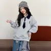 Ropa para niñas, conjunto de otoño, playera tipo polo y sudadera, nuevo modelo 2026, estilo primavera y otoño, conjunto de dos piezas estilo universitario para niñas mayores