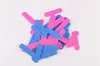 Mini lixas de unha de madeira para manicures, tiras de lixa de unha descartáveis, 8,5 cm, azul/rosa, duráveis e não soltam lixa