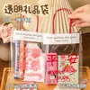 Bolsa de regalo transparente inspiradora bolsa para porcionar snacks de estudiante bolsa de mano de dibujos animados linda para souvenirs