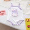 Recém-nascido Infantil Verão Novo Bonito Desenho Animado Confortável Sling Triângulo Ha-ha Roupa Bebê Estilo Ocidental Saco de um corpo roupa de peido