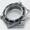 Caja de reloj vintage de cristal de zafiro plano de 39.5 MM, impermeable, compatible con: NH35 NH36 NH34