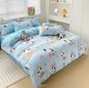 Venta Directa Transfronteriza Popular Dibujo Animado Juego de Cama de Cuatro Piezas para Verano, Lavable a Máquina, Dormitorio, Cama de 1.5m, Cama de 1.8m, Mayorista Doraemon