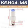 KSL8-02 codo de junta giratoria de alta velocidad conector rápido de tapón rápido para tubería de aire neumática pasante KSH6-01/10-03