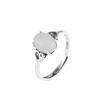 Anillo de plata Yuexin S925 de estilo retro con diseño de nubes auspiciosas de cuatro garras, conjunto de piedra de huevo, anillo de mujer de 3 colores
