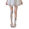 Calcetines Verticales con Lazo de Cinta Blanca Calcetines para Pantorrilla Manga Protectora Solar para Mujer Calcetines para Apilar Primavera Doble Propósito JK Universitario