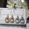 Terno de pérola brincos de pérola natural stud colar terno nicho design colar Ninho de pássaro Brincos de menina de pérola item