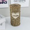 Cesta de Flores de Paja para Sala de Estar al por Mayor Florero de Decoración Interior Nórdica Floristería Flor Seca Florero para Arreglos Florales Cesta de Almacenamiento Decorativa