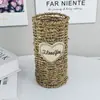 Cesta de Flores de Palha para Sala de Estar Venda por Atacado Vaso de Decoração de Interiores Nórdico Vaso para Floricultura Vaso de Flores Secas Cesta de Armazenamento Criativa Decorativa