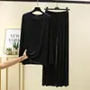 Conjunto de Pijama de Manga Larga y Pantalón Largo de Modal Nuevo para Primavera y Otoño para Mujer, Camiseta de Cuello Redondo, Conjunto de Ropa de Casa Talla Grande
