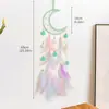 Atrapasueños de Plumas Estilo Fresco Transfronterizo Decoración Colgante Carrillón de Viento Colgante Tejido de Plumas Hecho a Mano Decoración Linda para Habitación Infantil