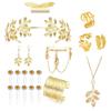 Transfronterizo Europeo y Americano Deseo Nuevos Accesorios para el Cabello Moda Elegante Diadema de Perlas Hoja Dorada Ventas Directas de Fábrica Accesorios de Comercio Exterior