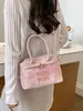 Bolsos de mano de alta gama para mujer, primavera 2026, nuevo estilo, bolsos versátiles, modernos, de nicho, texturizados, con bordado de letras, bolso de hombro