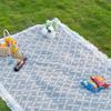 Esterilla de Picnic en Forma de T Esterilla Impermeable Tela de Picnic Camping al Aire Libre Manta Blanca Esterilla de Playa Esterilla de Suelo de Tienda Estilo Francés