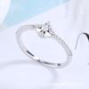 Anillo de Propuesta de Amor para Mujer Diseño de Nicho Ins Anillo de Circonita Anillo Sin Pigmento Anillo Puro Exquisito para Amante