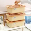 Caja de Almacenamiento, Cesta de Almacenamiento Portátil con Tapa, para Snacks, Frutas, Juguetes, Cosméticos, Caja de Almacenamiento para Artículos Varios