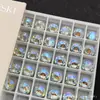 Shine Shi Jia 8MM Diamante Nu Hua Zi Joia Cristal Manicure Hua Zi Furo da Orelha Unha da Orelha Brincos Hua Zi Personalizados