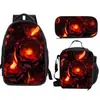 Mochila Escolar de Doble Capa Nueva Transfronteriza Bolsa de Almuerzo Estuche de Gran Capacidad Dibujos Animados Casual Simple Bolso de Hombro Grado 1-3 Sistema D