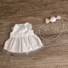 Roupa de Boneca Espanhola de Batata 24cm Vestido Doce de Tule com Renda Rosa Vestido Mini de Vestir para Boneca Mia