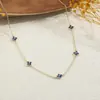 Collar Personalizado de Trébol de Cuatro Hojas de Amazon, Cadena para Clavícula de Trébol de la Suerte, Serie Bosque, Joyería Femenina Fresca y de Moda