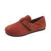 Zapatos Birkenstock estilo retro francés para mujer, nuevo diseño otoño e invierno 2026, zapatos slip-on versátiles con hebilla de cinturón y forro de felpa