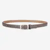 Cinturón de Piel de Vaca para Mujer, Hebilla Sencilla de Pasador, Moderno y Versátil, Adecuado para Trajes y Pantalones