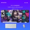 Mouse Pad Parede de Grafite, Mouse Pad de Jogo E-Sports de Animação Bidimensional, Pad de Mesa para Teclado de Dormitório Estudantil Atacado