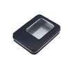 Embalagem Spot Flip-Top Caixa Vazia Retangular de Folha de Flandres Janela de PVC Multi-Tamanho Caixa para Doces Pendrive com Logotipo Imprimível