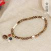 Pulsera redonda de sándalo de seda dorada DIY especificaciones 0.8 viento simple para hombres y mujeres adornos de rosario fabricantes de joyería venta al por mayor