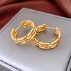 Novos Brincos Redondos Bordados à Mão Estilo Chinês Banhados a Ouro Real, Brincos Retrô Modernos Elegantes, Brincos de Luxo Leve e de Alta Qualidade