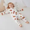 Saco de dormir para bebé con piernas separadas, Adecuado para todas las estaciones, Ropa de dormir fina de algodón de una sola capa, Ropa de dormir anti-patadas para niños, Traje de una pieza