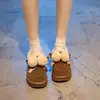 Zapatos de Algodón Nieve Bola de Pelo Más Vendidos Mujer Invierno Más Terciopelo 2026 Nuevo Estilo Invierno sin Cordones Versátiles Mocasines Birkenstock