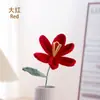 Ramo de tulipanes tejido a mano, flor artificial tejida con hilo, flor individual, arreglo floral para el hogar, manualidad navideña