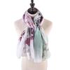 Bufanda de seda de alta calidad con estampado floral, elegante y combinable, para otoño e invierno, ligera y transpirable para mujer.
