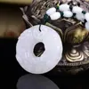 Colgante de Jade Blanco Afgano Natural de Dragón y Fénix Guanyin Buda, Artículos de Jade de Zona Turística, Artículos de Jade de Vendedor Ambulante, Venta al por Mayor de Colgantes de Jade