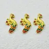 Nuevo Colgante Pequeño de Gota Fénix Oro Amarillo Imitación Jade Hetian Accesorios para Pulseras Accesorios DIY