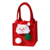 Bolsa de Regalo de Fieltro Navideño Bolsa de Manzana para Nochebuena Caja de Empaque de Regalo de Dulces Navideños de Mano Caja de Regalo de Manzana de la Paz