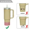 Capa de Silicone para Copo Stanley Transfronteiriça, Tampa Inferior de Copo, Almofada de Choque Antiderrapante, Capacidade 40oz, Diâmetro 7,5cm, Capa Protetora
