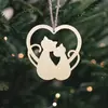Artesanías de Madera Transfronterizas Gato Amor Día de San Valentín Día de la Madre Colgante Fábrica Mayorista