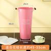 Cubo para Flores de Madera Rosa con Mango Estilo Nórdico para Uso Doméstico, Cubo para Flores Frescas de Floristería, Jarrón Profundo de Lata Decorativo para Arreglos Florales