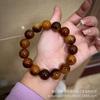 Material Fino Antiguo Flor de Cuero Tiger Markle Cuentas Redondas Pulsera Suave para Envolver el Dedo Wen Play Cuentas de Buda Raíz de Bodhi para Hombres y Mujeres