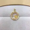 Colgante geométrico simple con microincrustaciones de circonita DIY accesorios para joyería de perlas base vacía suministro de joyería de moda venta al por mayor de comercio exterior